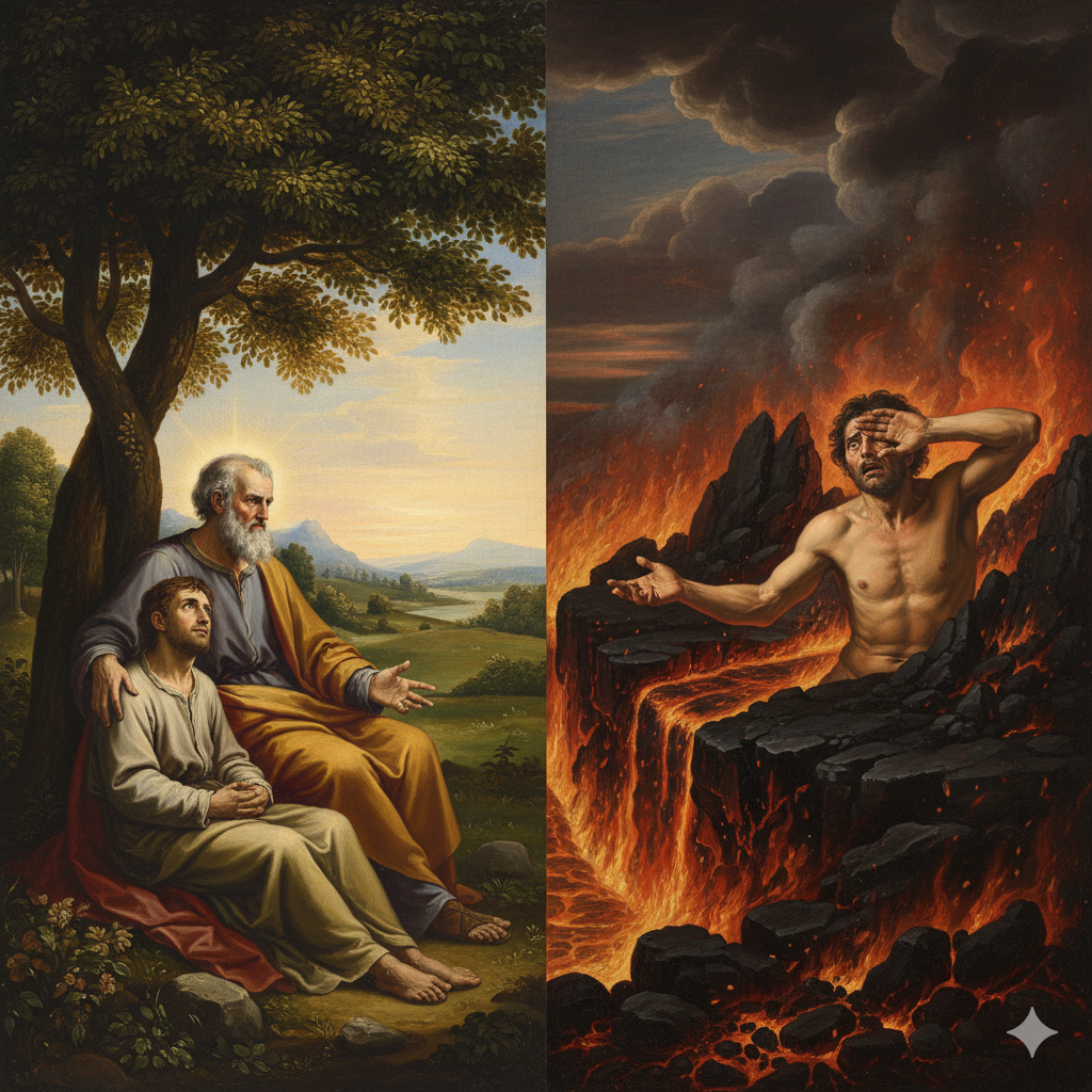 Biblical proof of hell: The story of the Rich Man and Lazarus.