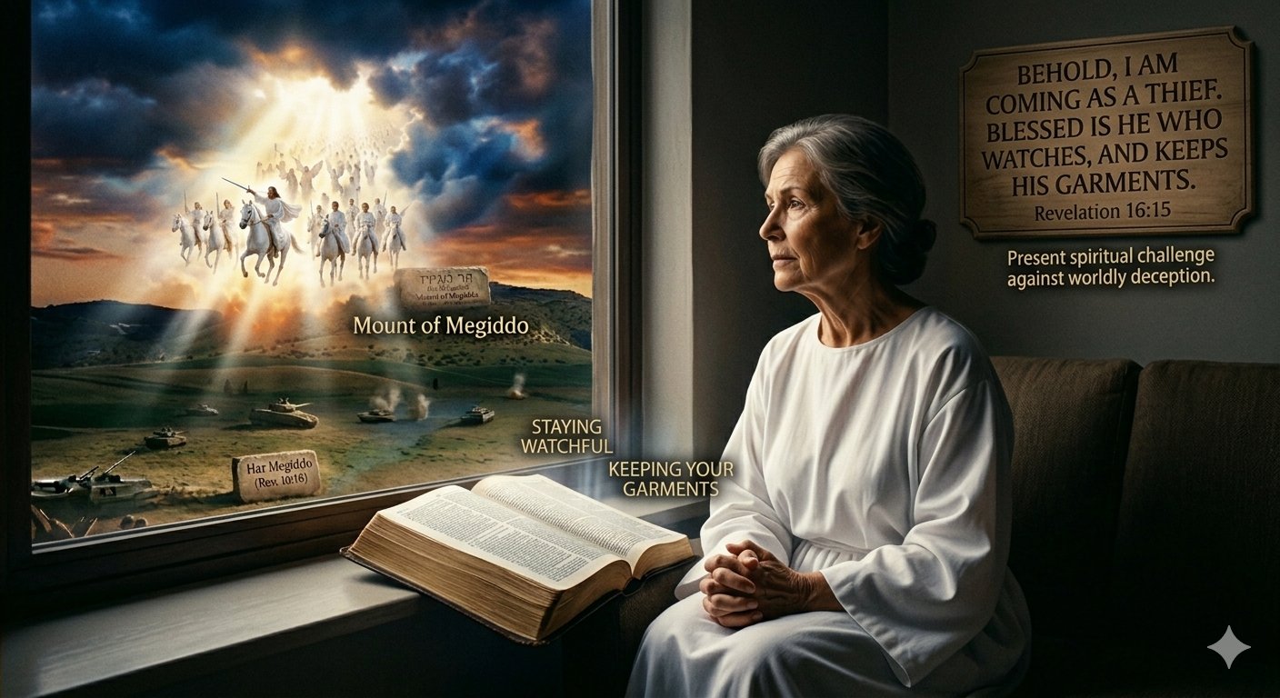 A detailed educational illustration contrasting a common misconception about the battle of armageddon with biblical reality. The image shows a rolling landscape based on previous illustrations. The left side, labeled Misconception #2, depicts a desolate, post-apocalyptic scorched earth scenario with a city in ruins. The right side shows a flourishing, lush landscape where diverse people, previously seen in unity, are now peacefully rebuilding and cultivating a restored world under a massive, radiant golden light from a parting sky, representing the establishment of God’s Kingdom on earth as a rescue mission (Psalm 37:29, Revelation 11:18). A detailed educational illustration contrasting a common misconception about the battle of armageddon with biblical reality. The image shows a rolling landscape based on previous illustrations. The left side, labeled Misconception #2, depicts a desolate, post-apocalyptic scorched earth scenario with a city in ruins. The right side shows a flourishing, lush landscape where diverse people, previously seen in unity, are now peacefully rebuilding and cultivating a restored world under a massive, radiant golden light from a parting sky, representing the establishment of God’s Kingdom on earth as a rescue mission (Psalm 37:29, Revelation 11:18).
